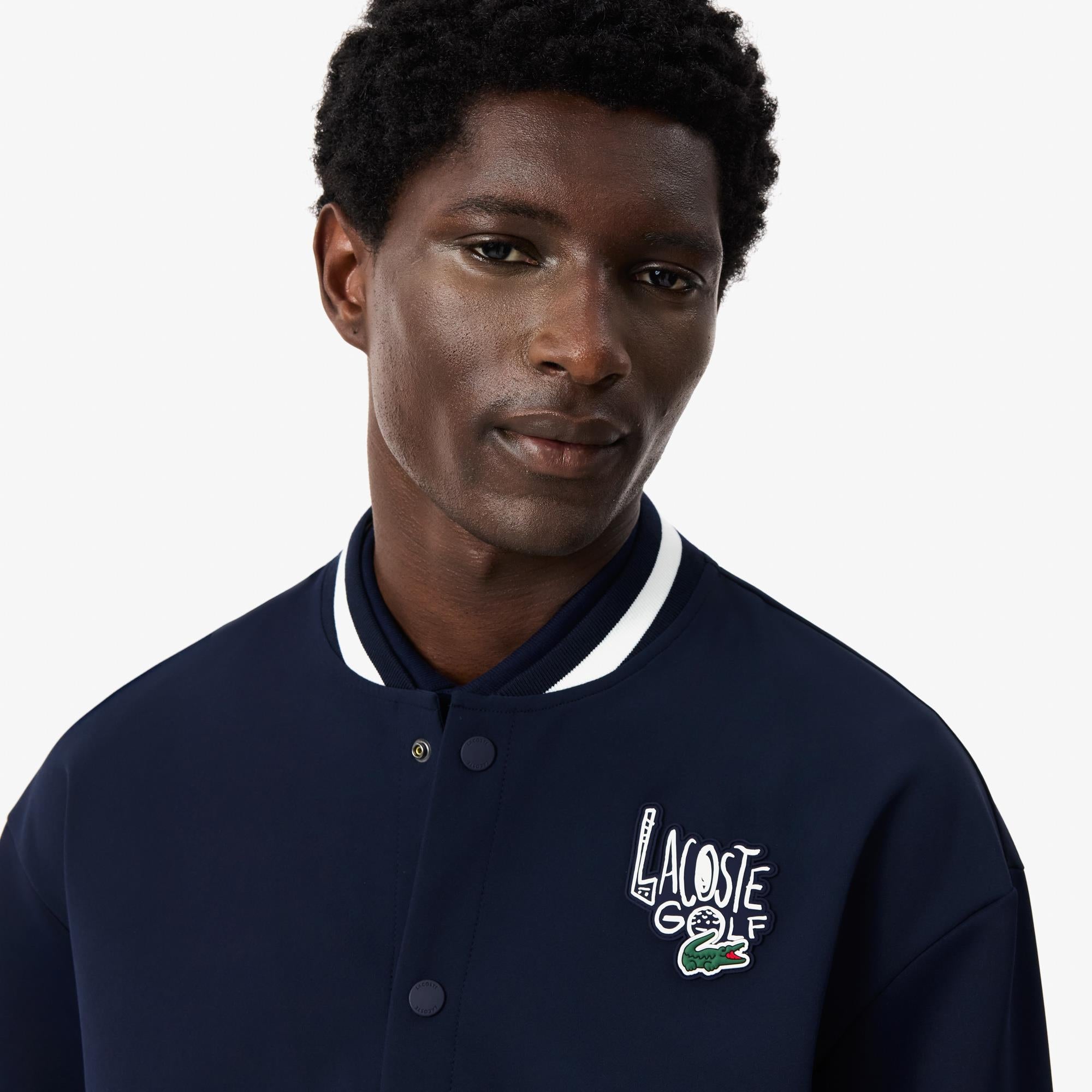 Lacoste Varsity Mens Golf Windbreaker Navy